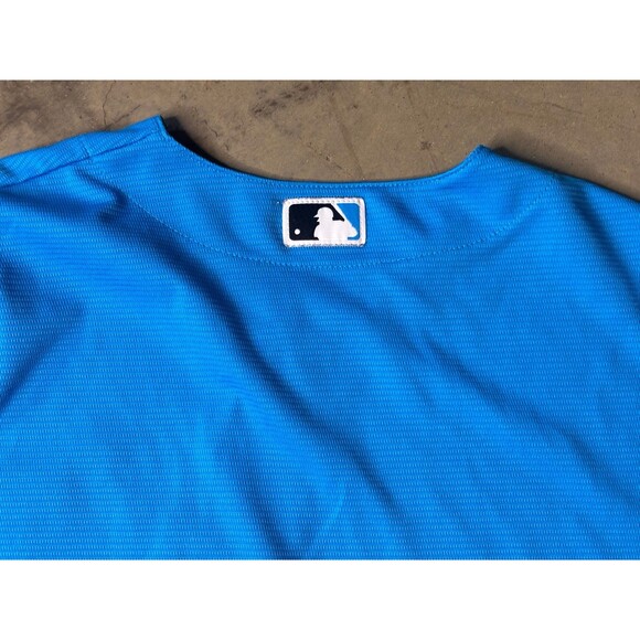 Miami Marlins Majestic Alternate 2019 Size L Cool Base Team Jersey Blue MLB - Picture 6 of 8